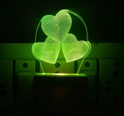 the HEART Night Lamp 3d illusion (01) Wall Lights Lamp Shade