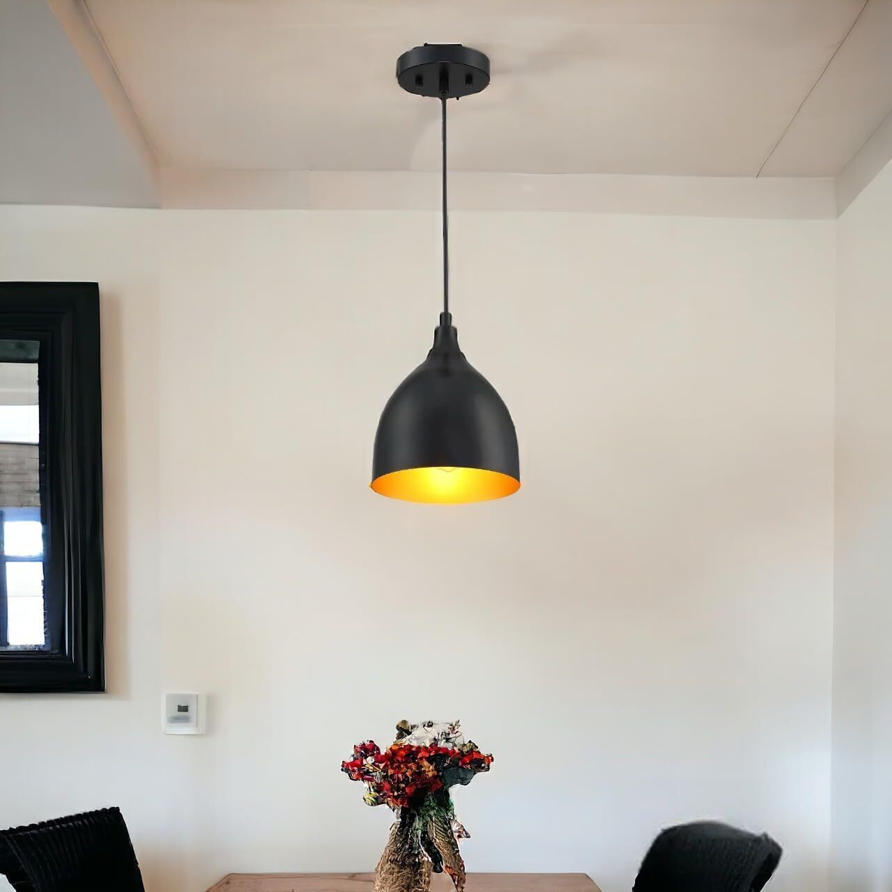 (PACK OF 1) Hanging Shade Light Black, Hanging Lights (Pendant Lights) Lamp Shade