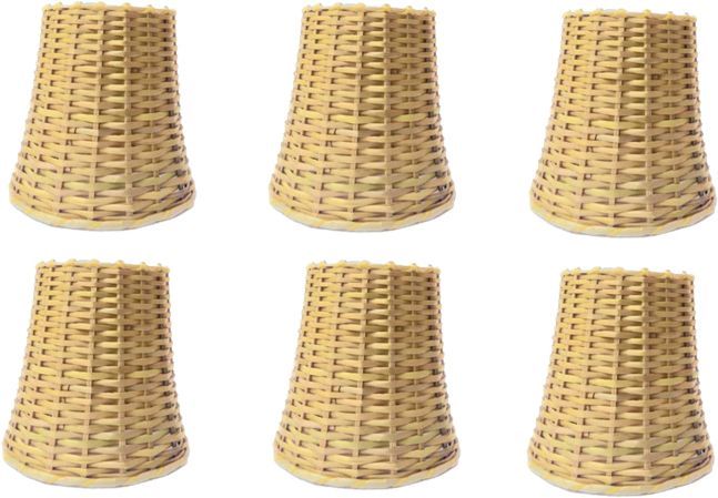 4 X 6 Inches Cane Hanging Set Of 6 Pcs Hanging Lights (Pendant Lights) Lamp Shade