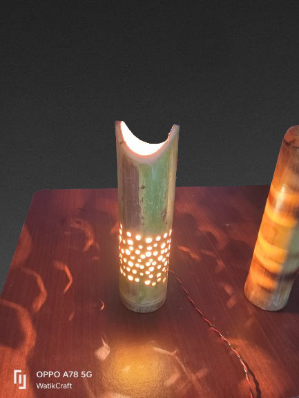 watika craft table Lamp bamboo lampshade bamboo handcraft Table Lampshade Table Lamp Table Lamps Lamp Shade image 1