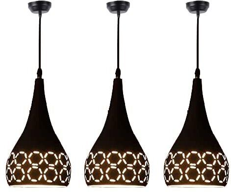 (PACK OF 3) Hanging Light Ceiling Pendant Lamp 2Cut Black Hanging Lights (Pendant Lights) Lamp Shade-image-22