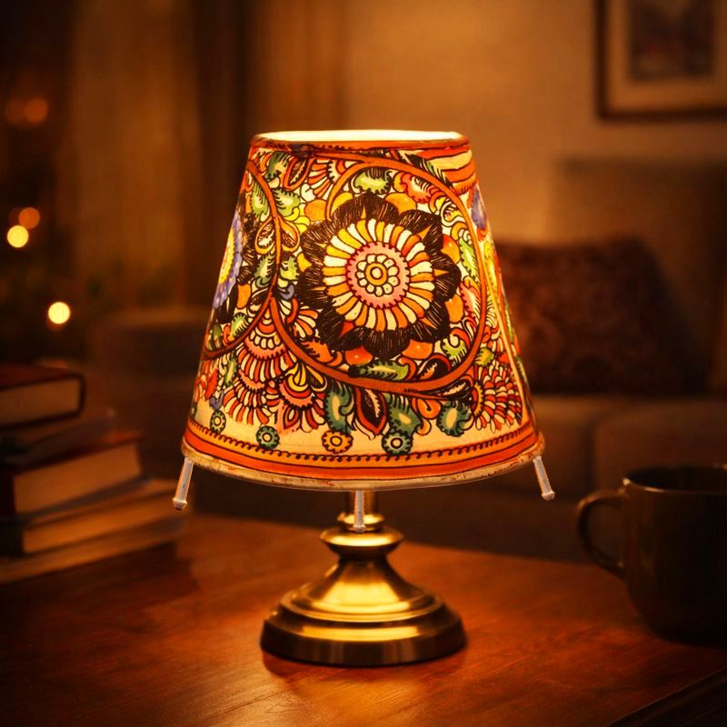 Handpainted 5-Inch Leather Table Lamp Shade Home, Bedroom & & Living Room Décor Table Lamps Lamp Shade-image-27
