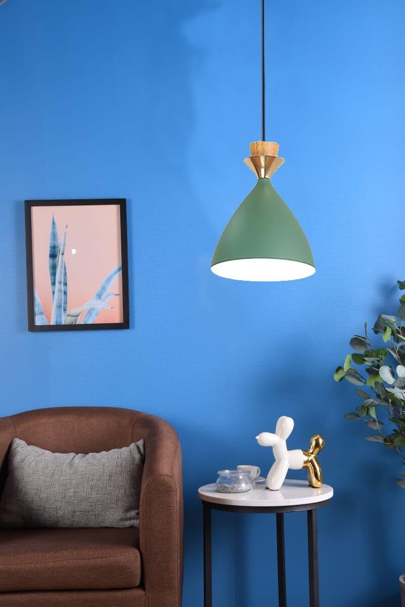 Hanging Bell Shade Light, Moss Green, Hanging Lights (Pendant Lights) Lamp Shade-image-37