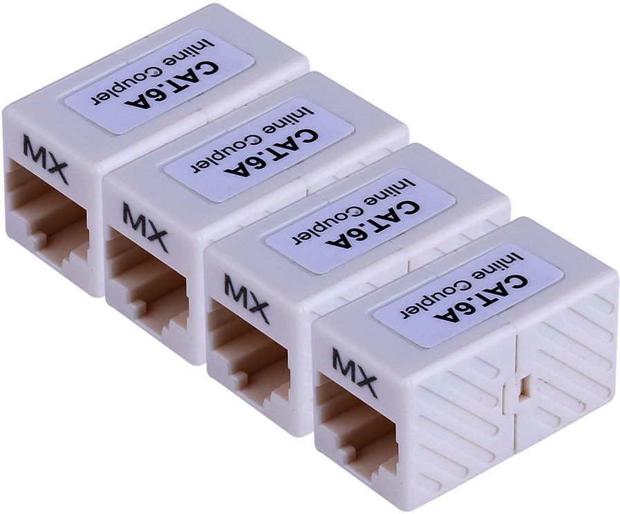 MX UTP Cat6A Inline Coupler Inline LAN F/F Extender Plug (PACK OF 4) Lan Adapter-image-14