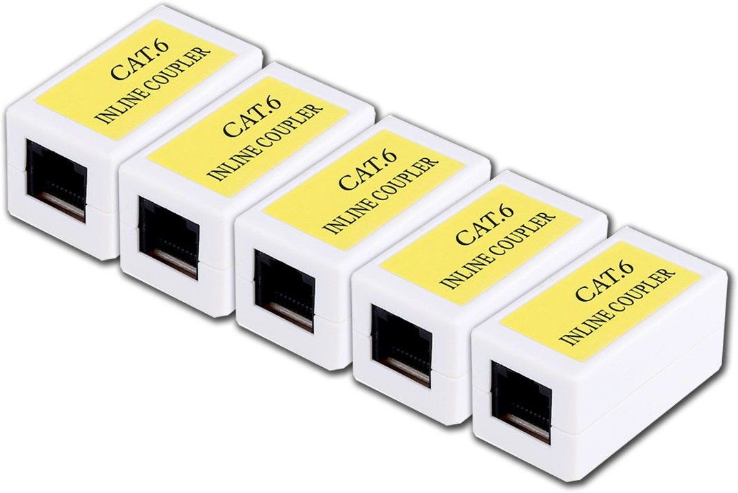MX UTP Cat6 Inline Coupler Inline LAN F/F Extender Plug (Pack of 5) Lan Adapter-picture-21