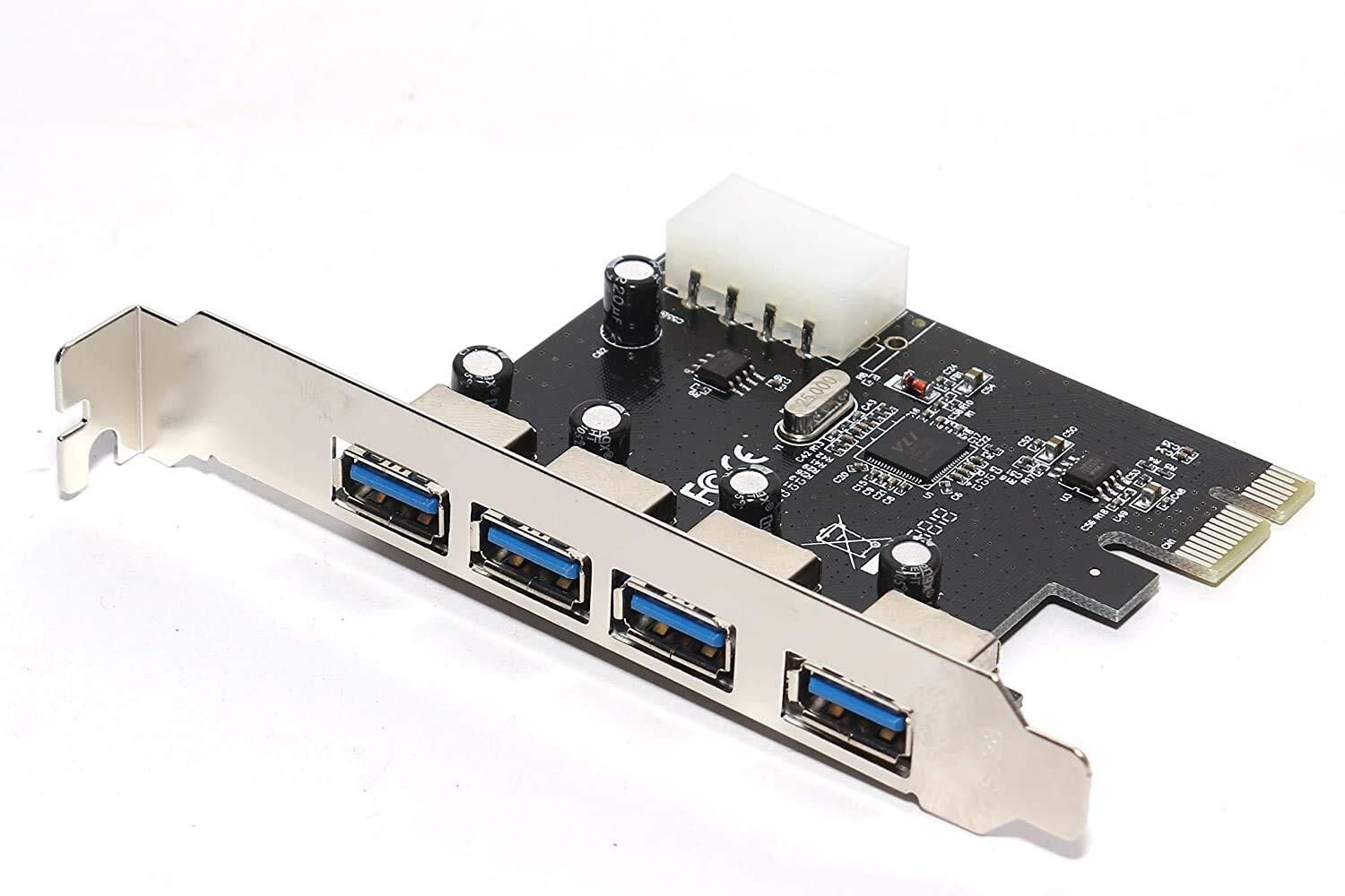 WiredCom PCI Express Card 4 Port USB 3.0 with 5V 4-Pin Power Connector up to 5 Gbps Speed Lan Adapter-image-44
