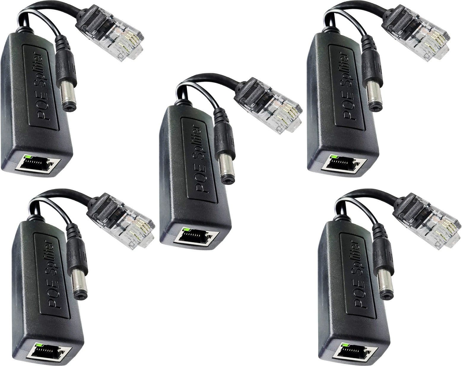 Paruht 5pcs PoE Splitter Power Over Ethernet Active 48V to 12V - IP Camera,Phone,Switch Lan Adapter-image-24
