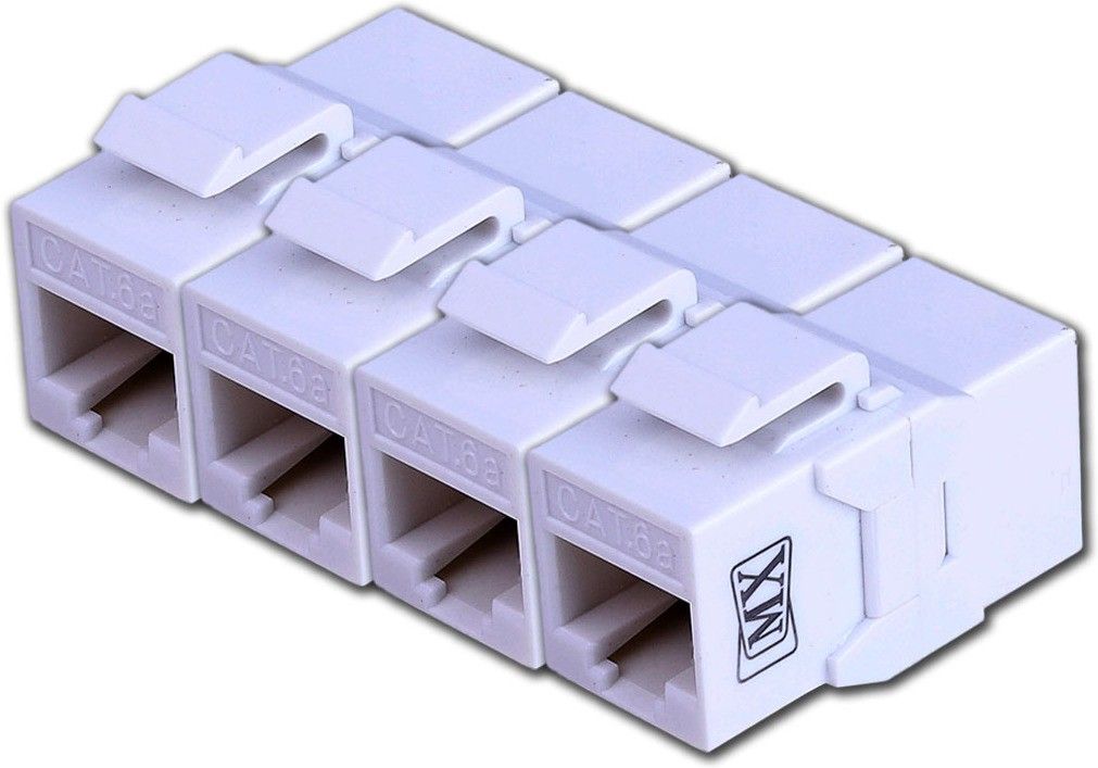 MX UTP Cat6A Inline Coupler Inline LAN F/F Extender Plug (PACK OF 4) Wired Ethernet Lan Adapter compatible with Windows-image-3