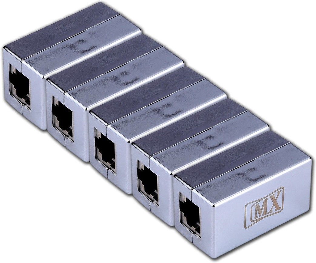 MX STP CAT6 Inline Coupler (Shielded) Inline LAN F/F Extender(Pack of 5) Lan Adapter-image-42