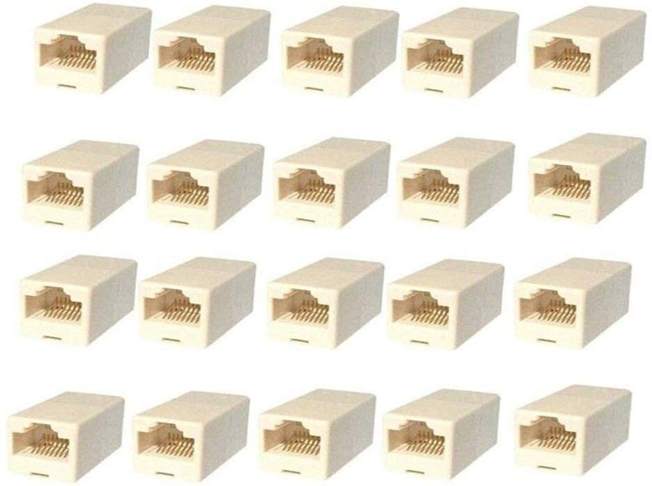 Civon 20Pcs RJ45 Straight Network Cable LAN Coupler Jointer Cat5, Cat6 Wired Ethernet Lan Adapter compatible with Windows-picture-44