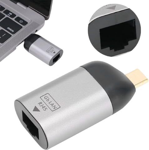 RyzCare Use USB C to RJ45 Adapter for Phones Computers Tablets Wireless Ethernet Lan Adapter compatible with Windows-image-1