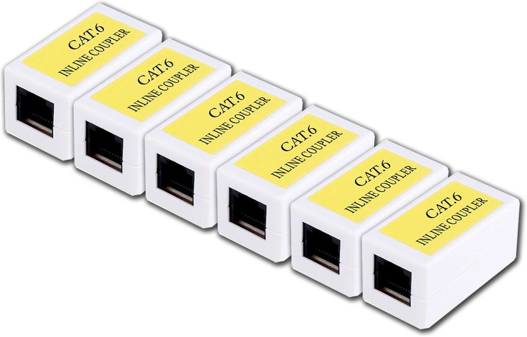MX UTP Cat6 Inline Coupler Inline LAN F/F Extender Plug (Pack of 6) Lan Adapter-image-22