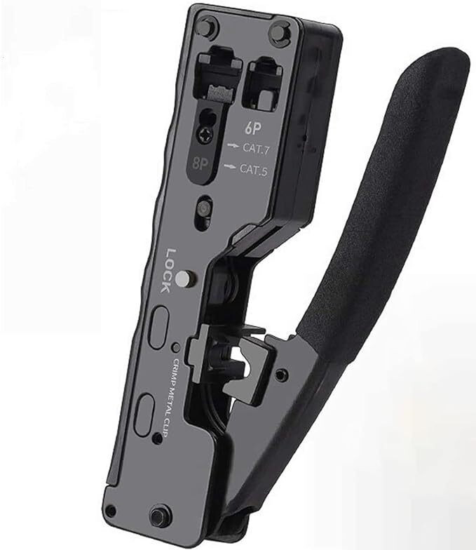 RuhZa Cat6a Cat7 Modular Crimper for Shielded Network Plugs Lan Adapter image 1