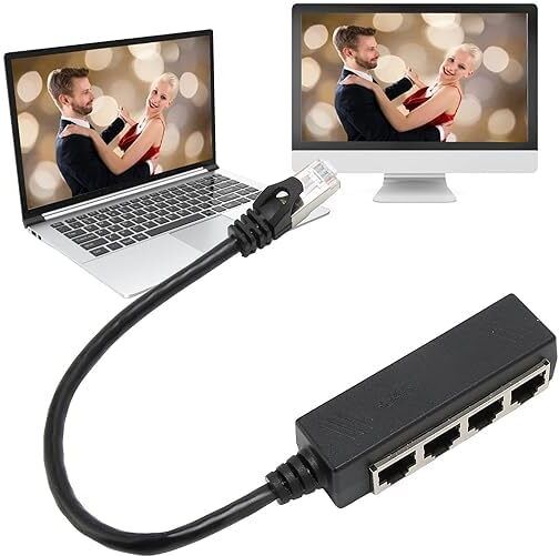 Sancy RJ45 Ethernet Splitter Cable 1 to 4 Ethernet Splitter Adapter Cable 4 x RJ45 Wired Ethernet Lan Adapter compatible with Windows-image-21