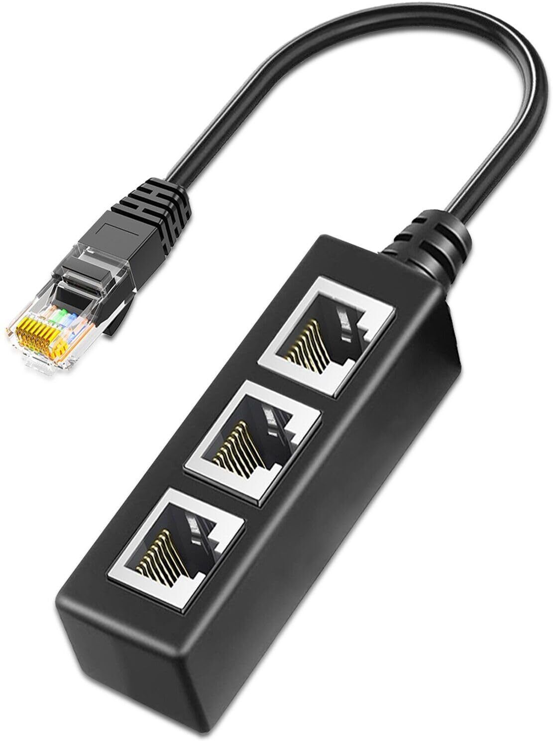 Silkland 1 to 3 Port Ethernet Switch Adapter Cable for CAT 5 / Wired Ethernet Lan Adapter compatible with Windows, Mac, Linux, Ubuntu-image-22