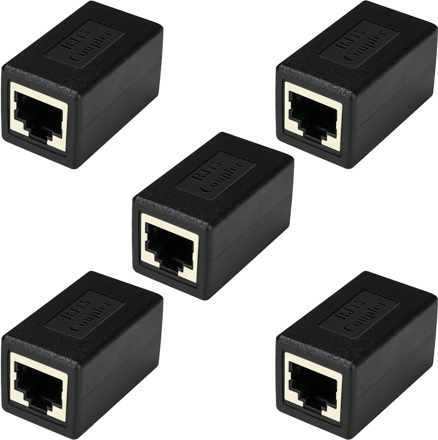 Civon Pack 5 RJ45 jointer connector female to female Ethernet LAN Cat7 Cat6 Cable Lan Adapter-image-31