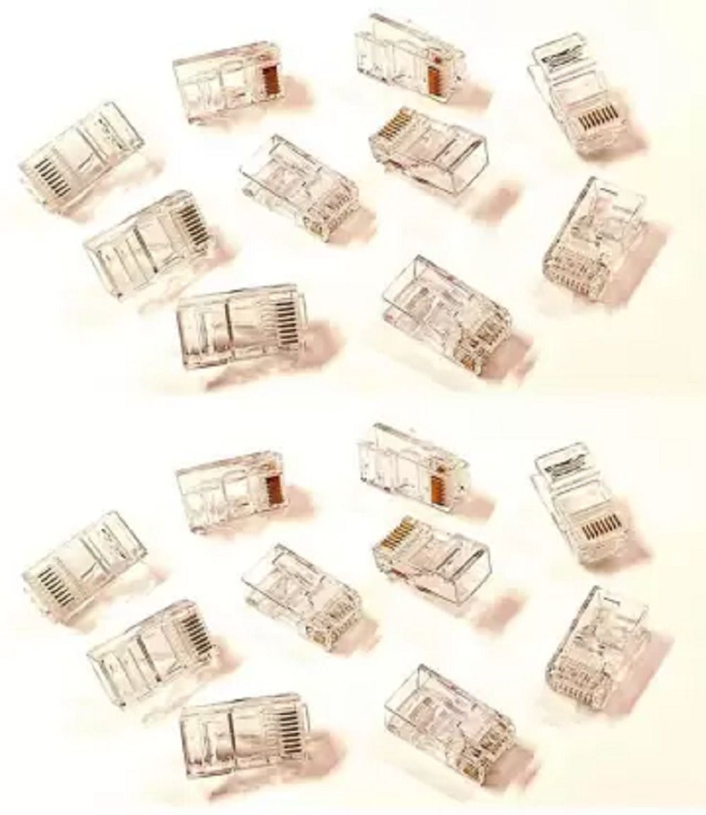SVDK (Pack of 20) Utp 8p8c Cat5e Cat6 Cat7 Cat8 Plug Rj45 Pass Through Connector Lan Adapter-image-15
