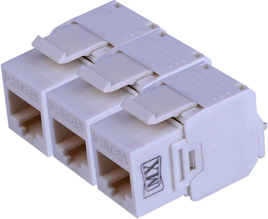 MX UTP Cat6A Keystone Jack 180� Coupler Female LAN F/F Plug (Pack of 3) Wired Ethernet Lan Adapter compatible with Windows-picture-29
