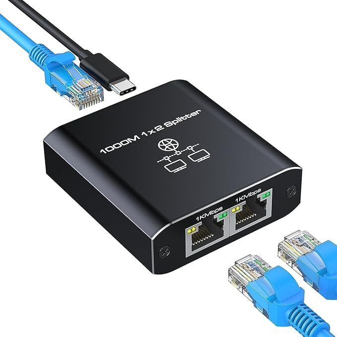RuhZa RJ45 Splitter Adapter 1 in 3 Female LAN Internet Wired Ethernet Lan Adapter compatible with Windows-picture-17