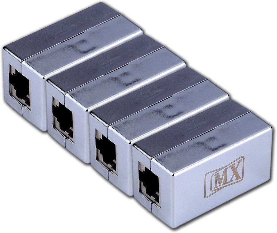 MX STP CAT6 Inline Coupler (Shielded) Inline LAN F/F Extender(Pack of 4) Lan Adapter-picture-44