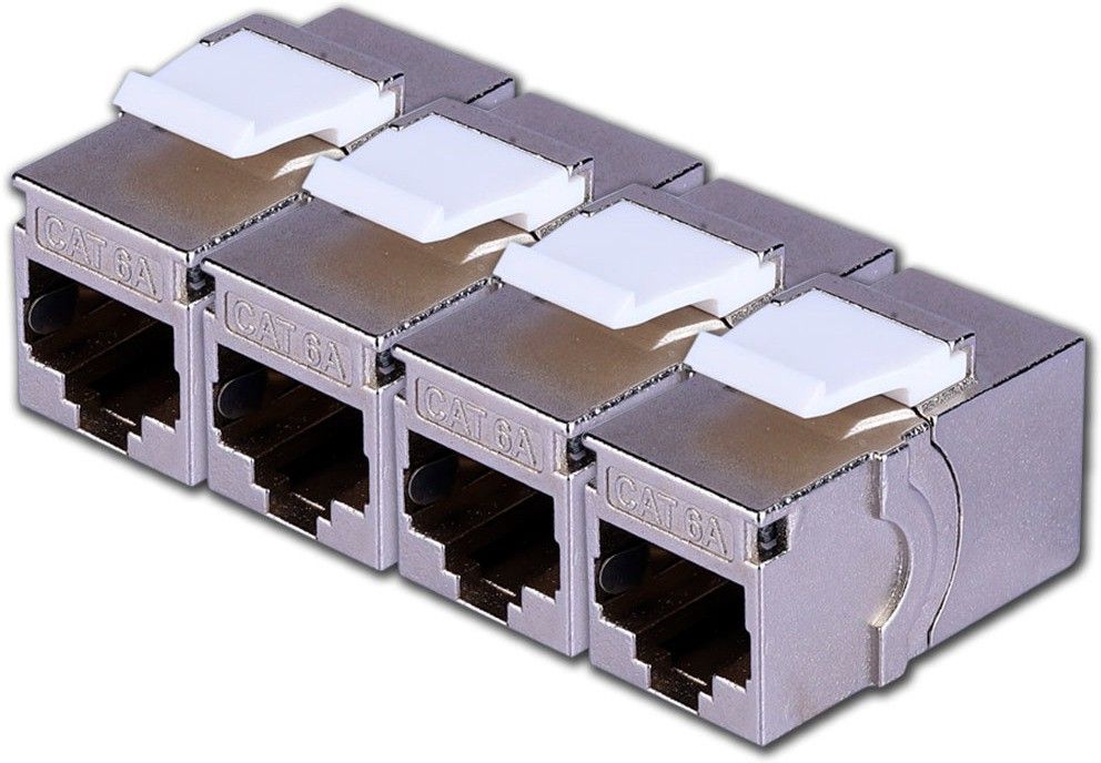 MX STP Cat6A Inline Coupler (Shielded) Inline LAN F to F Extender Plug (Pack of 4) Lan Adapter-picture-20