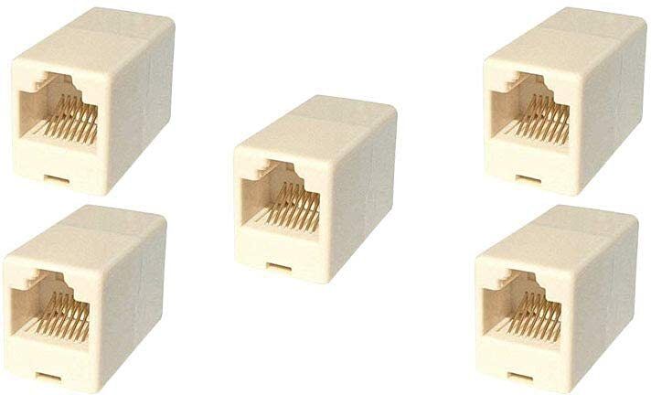 xenee (Pack of 5) LAN/RJ45 Jointer Female Coupler RJ45 Network cat5 cat6 Jointer Lan Adapter-picture-15