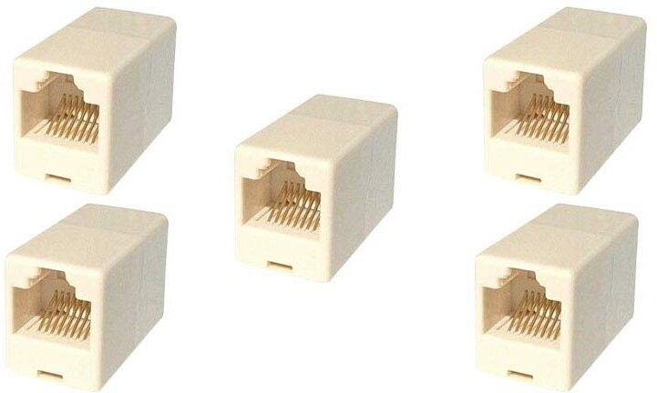 TAAPSEE 5 PACK RJ45 CAT5 CAT6 Coupler Plug Network LAN Cable Extender Connector Adapter Lan Adapter-picture-43