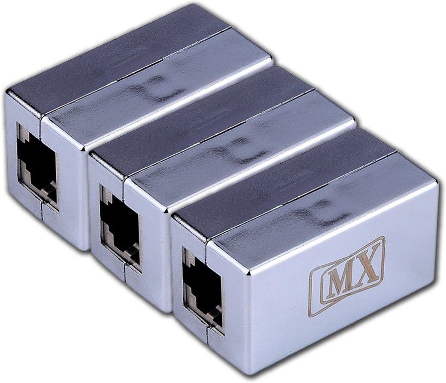 MX STP CAT6 Inline Coupler (Shielded) Inline LAN F/F Extender(Pack of 3) Lan Adapter-image-41
