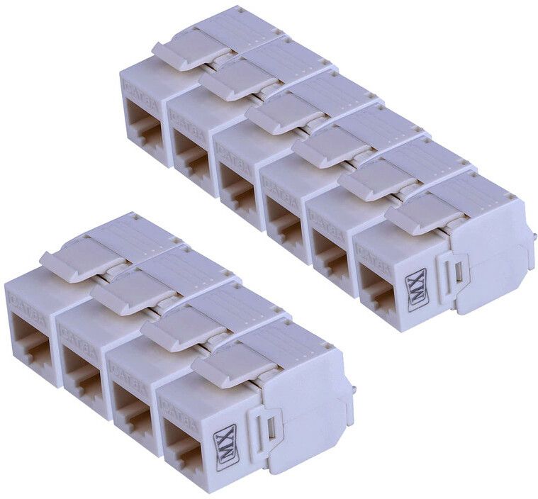 MX UTP Cat6A Keystone Jack Toolless Ethernet Cable Extension Jointer Adapter-10 Pcs Lan Adapter-image-44