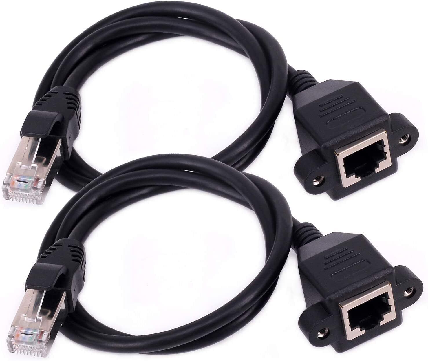 WiredCom RJ45 Male to Female LAN Ethernet Network Cat6 Cat5e Cat5 Panel Cable Lan Adapter-image-14