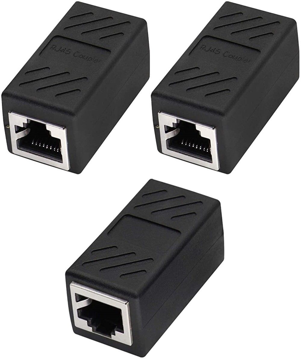 TAAPSEE 3Pack Shielded Inline RJ45 Ethernet Cable Extender Coupler cat7 cat6 cat5e cat5 Lan Adapter-picture-24