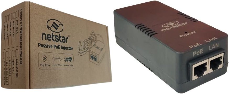 Netstar DC-DC Passive PoE Injector 48VDC to 24VDC, 30W, Gigabit | Useful on Telecom BTS Wired Ethernet Lan Adapter compatible with Windows-image-8