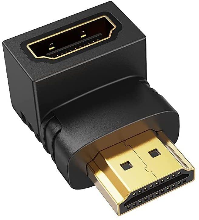 ORIONIS HDMI Male to Female Right Angle Adapter (L-Shape 90°) Gold Plated Connector Wireless Ethernet Lan Adapter compatible with Windows-image-24