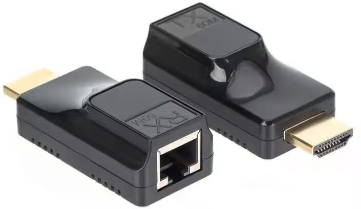 RyzCare HDMI to RJ45 60M Extender 1080P HDMI to RJ45 Extender with Type-C Charging Cable Lan Adapter-image-24