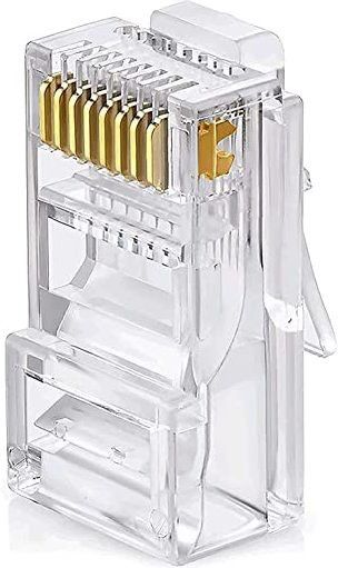 VOOCME RJ45 Cat5e Pass Through Connector LAN Ethernet PlugRJ45 Cat6 Cat6 8P8C Connector Lan Adapter