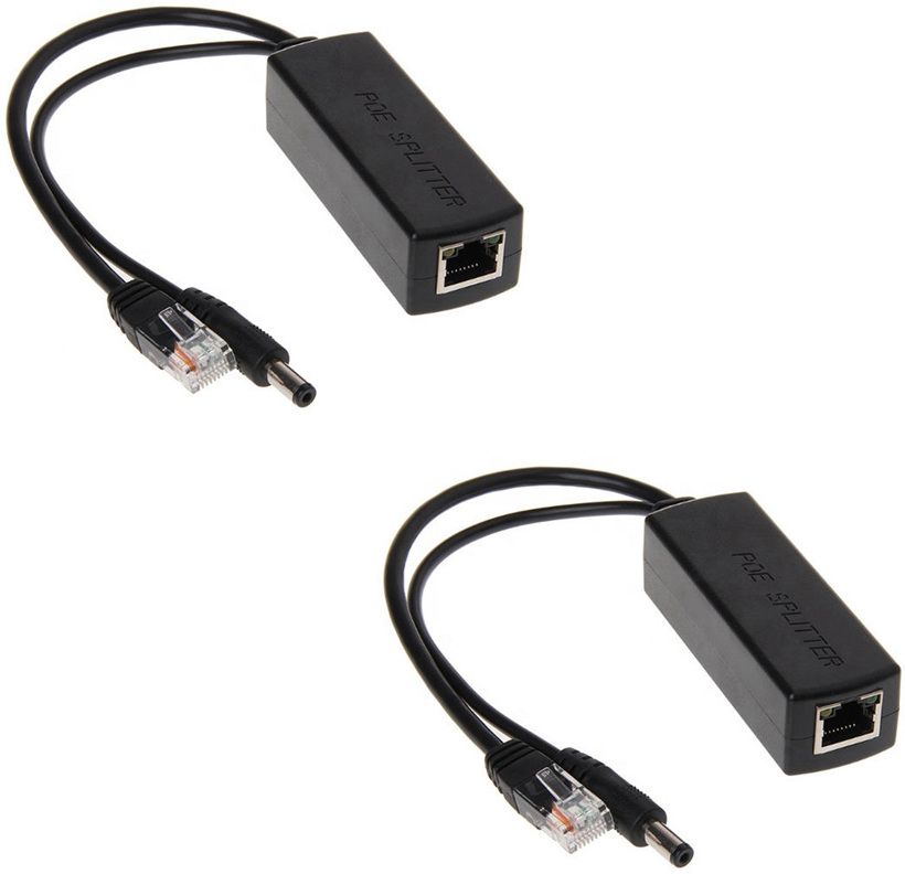 Imaashi Pack of 2 Active 48V to 12V PoE Splitter Compatible with IP Cameras, IP Phones Wired Ethernet Lan Adapter compatible with Windows, Linux, Mac-image-3