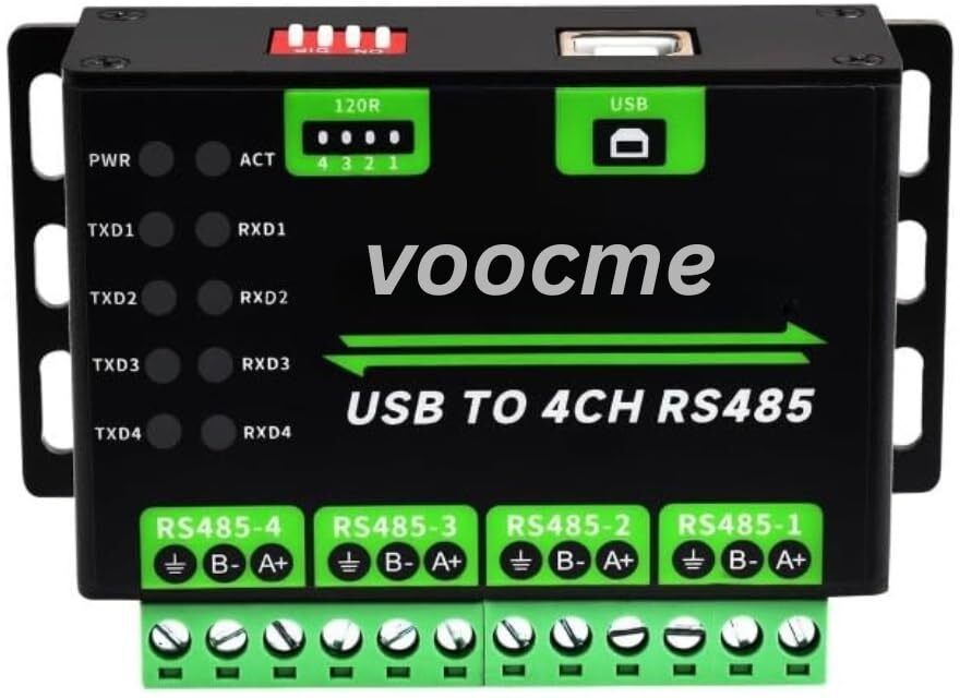 VOOCME Industrial USB to 4Ch RS485 Converter, Multi Protection Circuits Wireless Ethernet Lan Adapter compatible with Linux-image-33