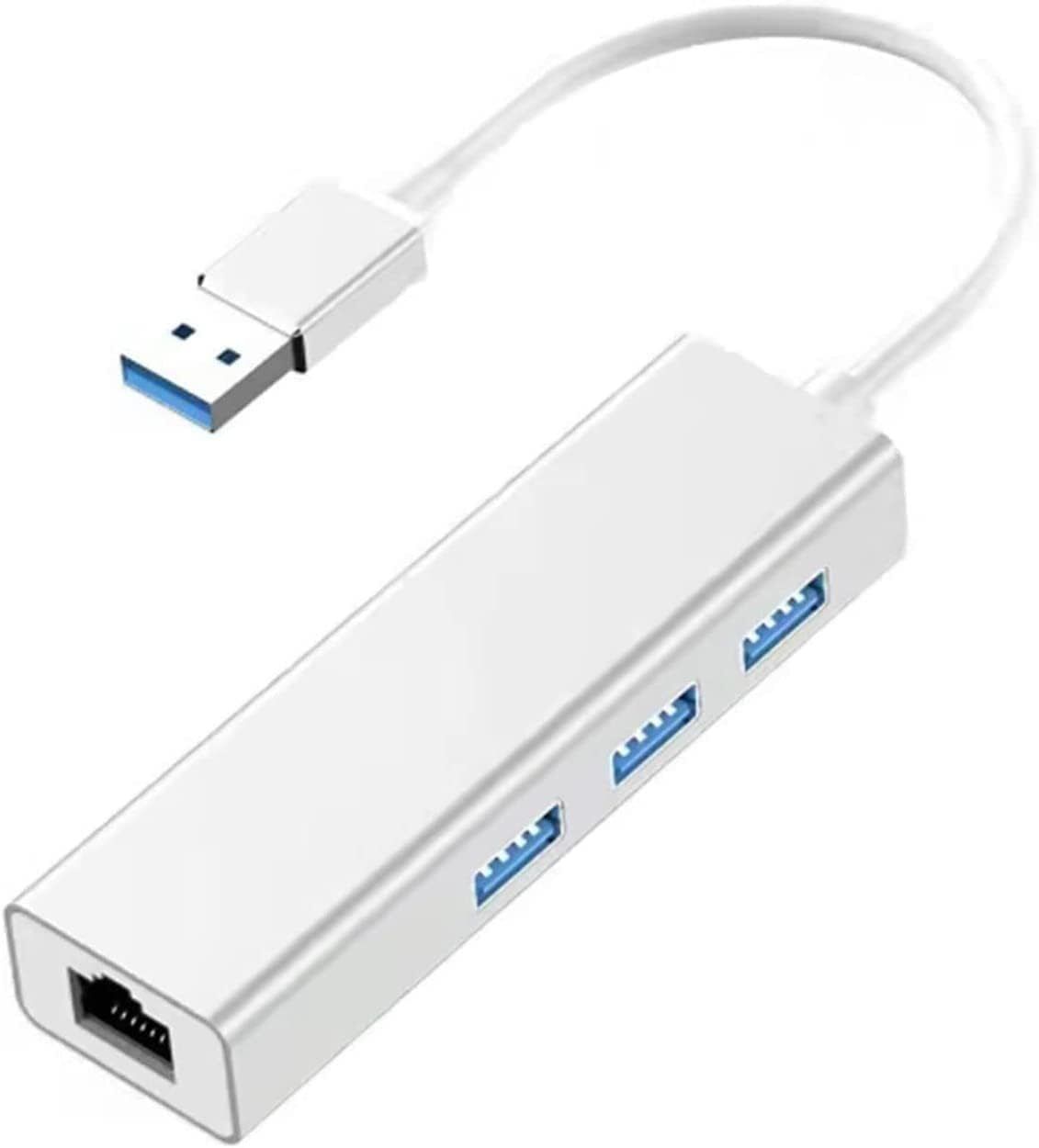 VOOCME USB 3.0 to RJ45 Ethernet LAN Adapter with 3 Port USB Hub - Silver Wired USB Lan Adapter compatible with Mac-picture-28