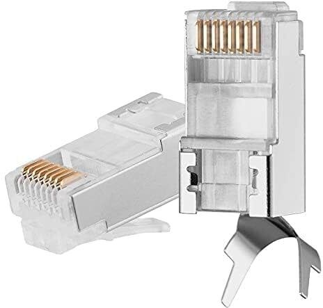 WiredCom Network Plug Connector for CAT5 CAT6 CAT7 Stranded Cable (50 Pack) Lan Adapter-image-36
