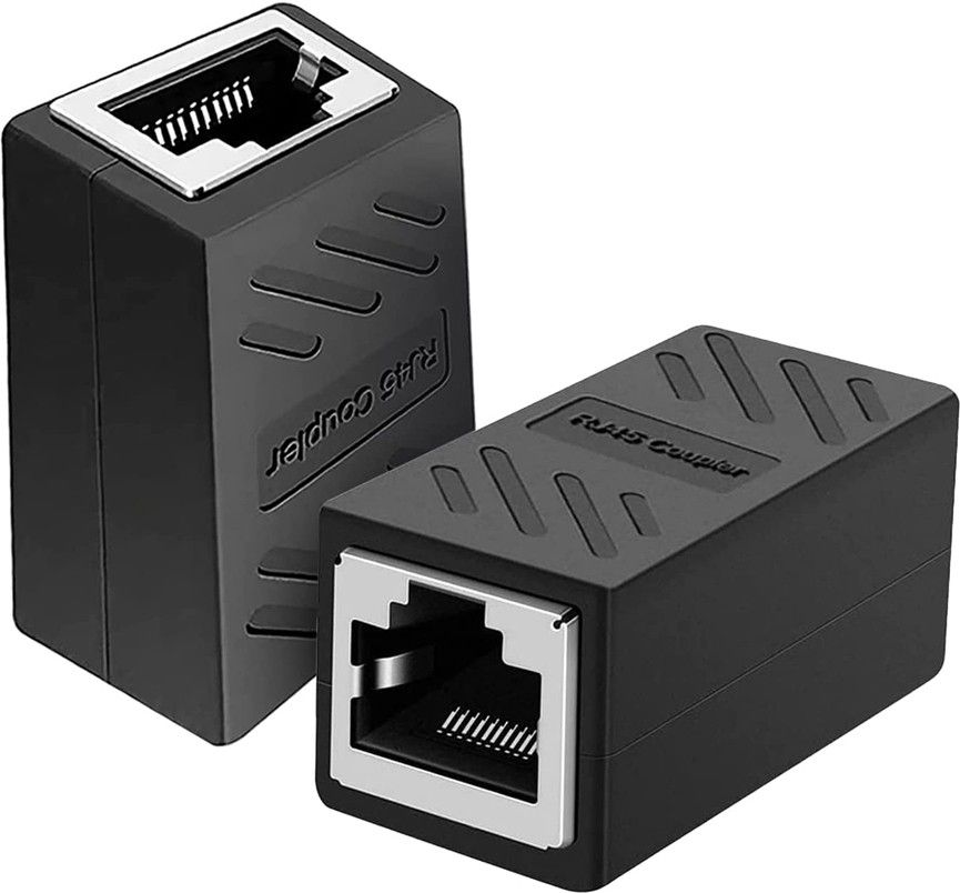 Multybyte (Pack of 2) High Quality RJ45 Female to Female Ethernet Lan Coupler / Joiner Lan Adapter