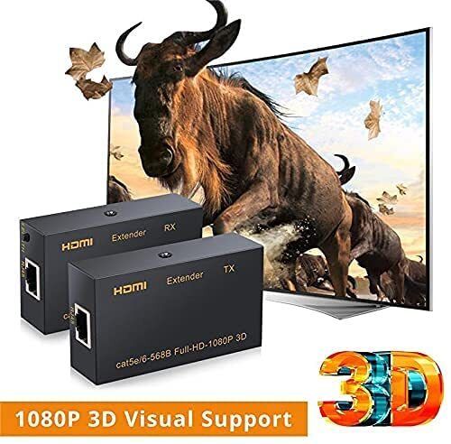 VOOCME HDMI Extender 60m,4k HDMI RX Receiver & TX Transmitter 60m HDMI Repeater... Wireless Ethernet Lan Adapter compatible with Linux, Windows, Mac-image-38
