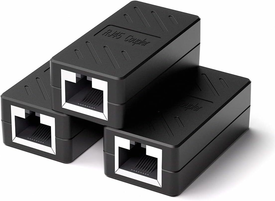 Civon Pack 3 RJ45 jointer connector female to female Ethernet LAN Cat7 Cat6 Cable Lan Adapter-image-33