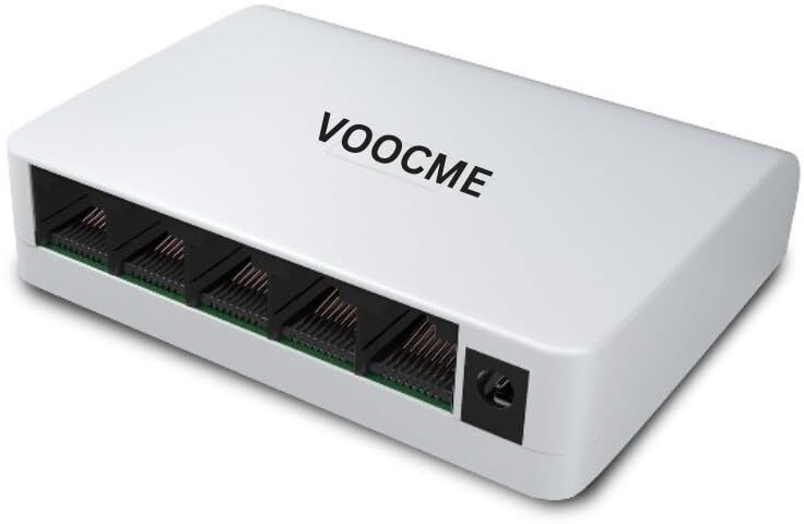 VOOCME 5 Port Ethernet Switch,Plug & Play ,10/100 Mbps,1Gbps,Upto 100m Transmission Wireless Ethernet Lan Adapter compatible with Linux-picture-30
