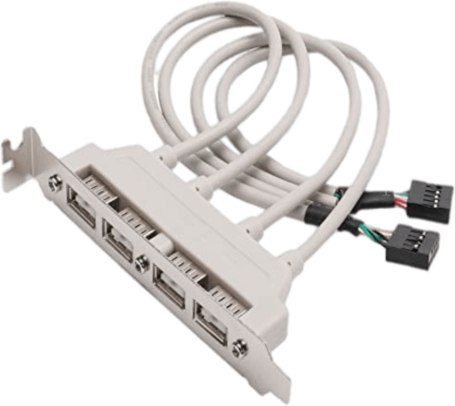 Paruht 4 Header Ports USB 2.0 to Motherboard 9 Pin Header Rear Panel Extension Adapter Lan Adapter-image-47