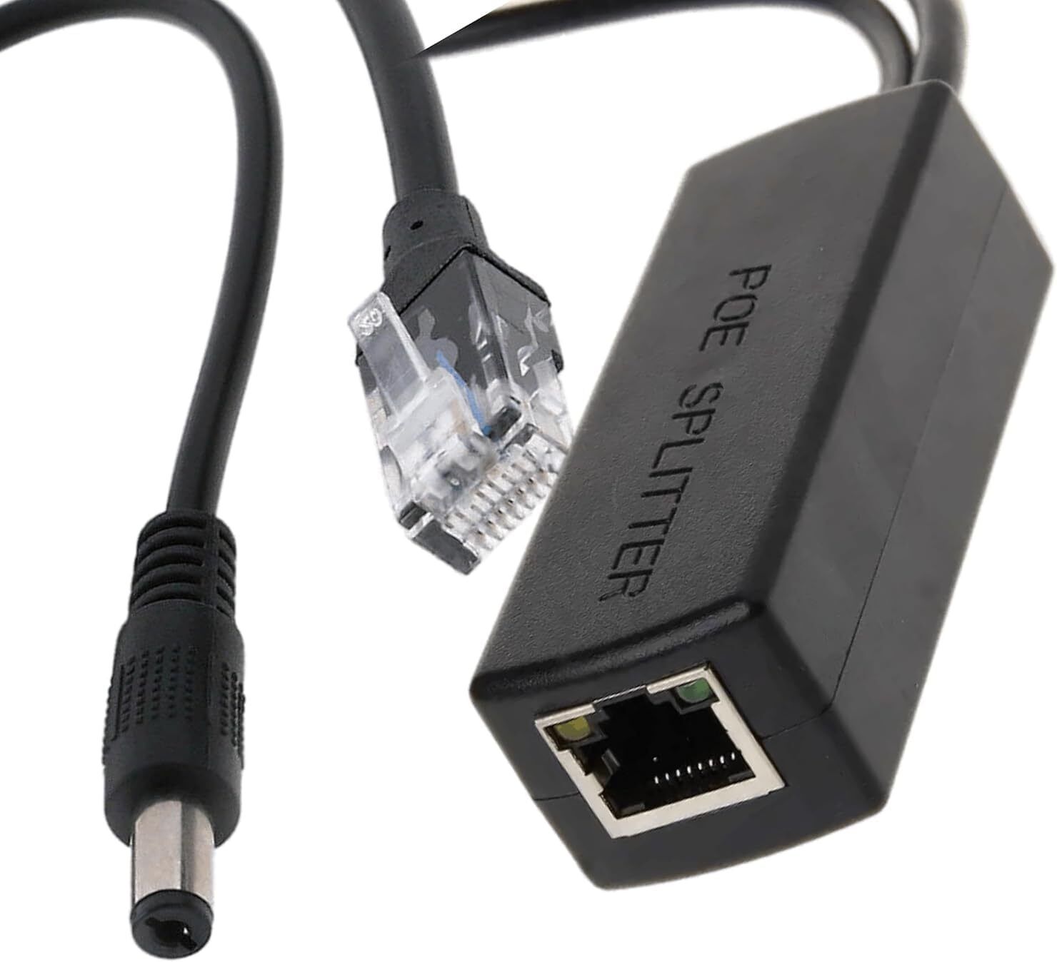 LINKKRAFT Active PoE Splitter Adapter 48V to 12V 10/100Mbps Wired Ethernet Lan Wired Ethernet Lan Adapter compatible with Windows
