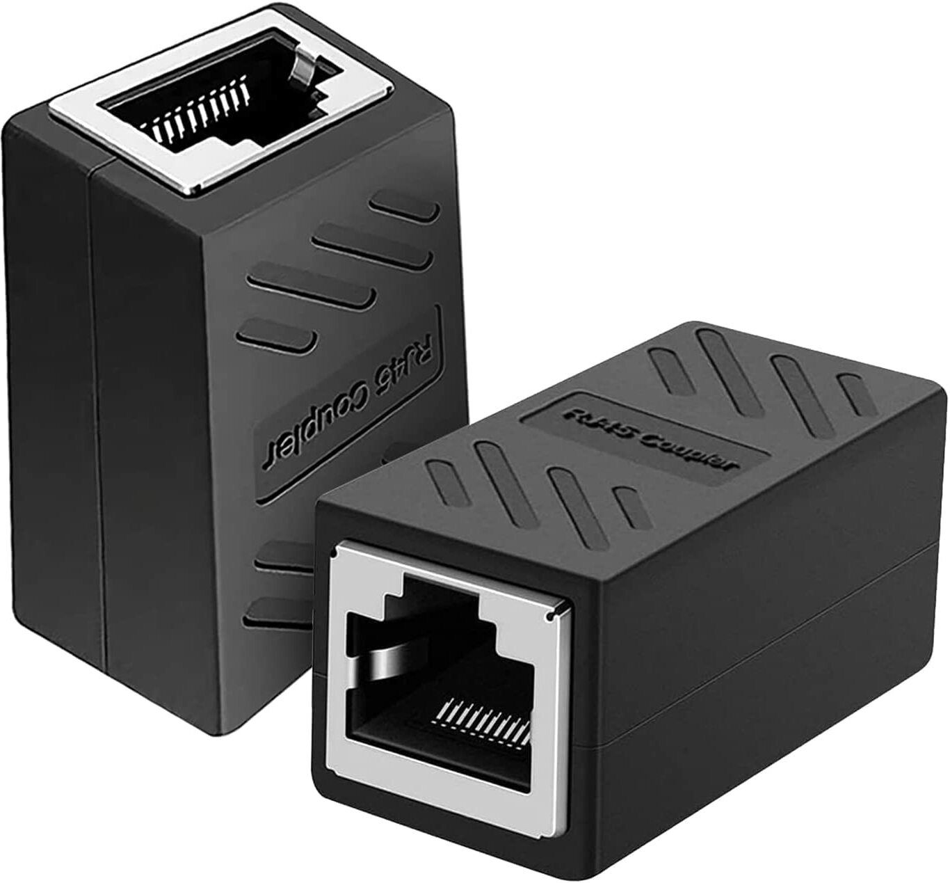 TAAPSEE 2Pack Shielded Inline RJ45 Ethernet Cable Extender Coupler cat7 cat6 cat5e cat5 Lan Adapter