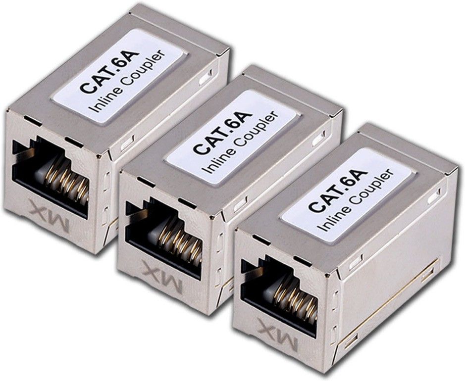 MX STP Cat6A Inline Coupler (Shielded) Inline LAN F/F Extender Plug Pack of 3 Lan Adapter-picture-28