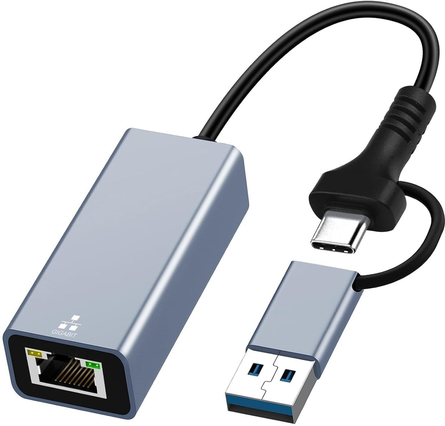 Sancy USB C to Ethernet Adapter, USB 3.0 to RJ45 Gigabit LAN 1000 Mbps Wired Network Wired Ethernet Lan Adapter compatible with Windows-image-42
