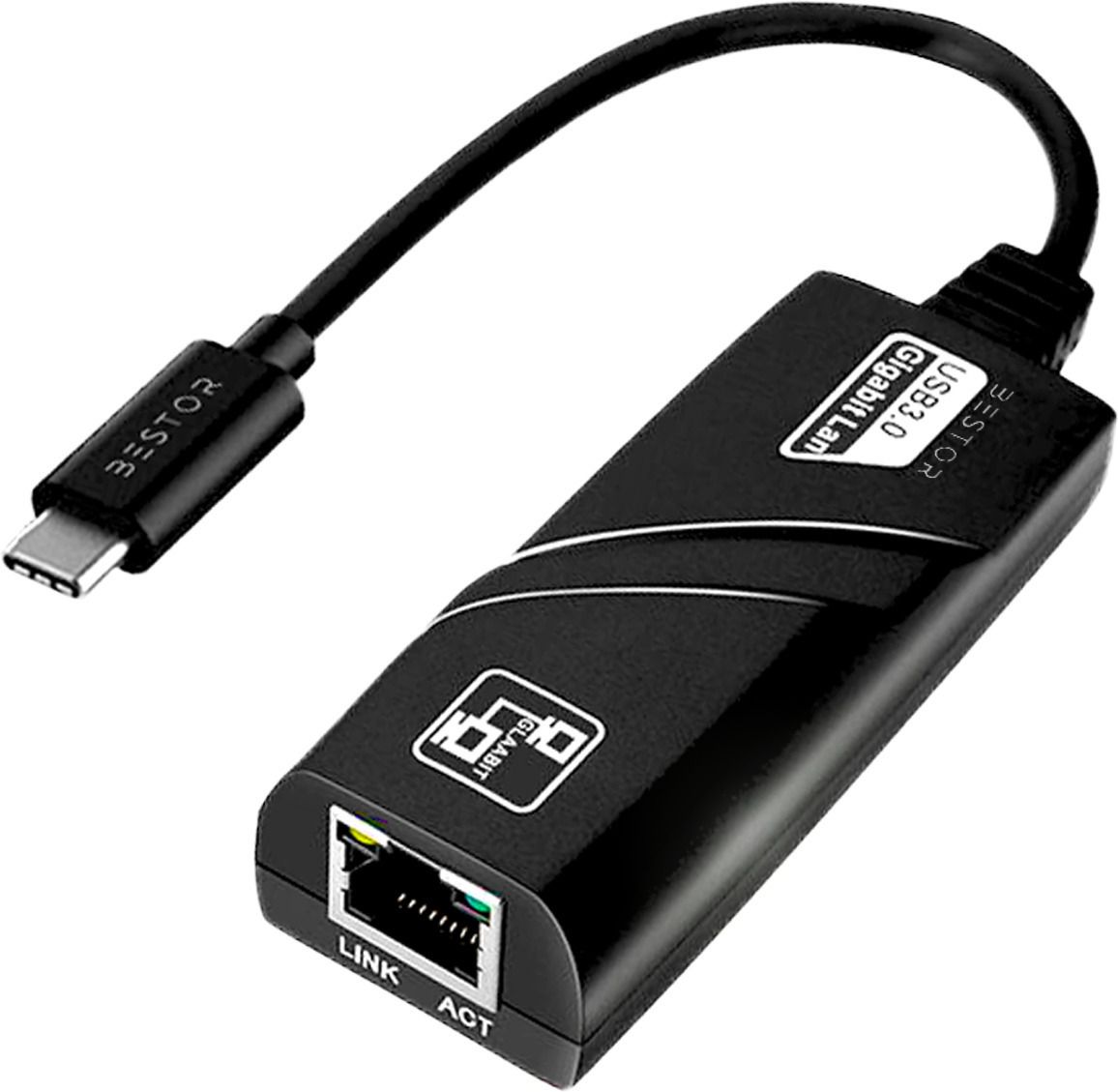 Bestor Type-C 3.0 to Gigabit Ethernet Adapter,RJ45 LAN Wired LAN Speeds10/100/1000 Mbps Lan Adapter-image-11