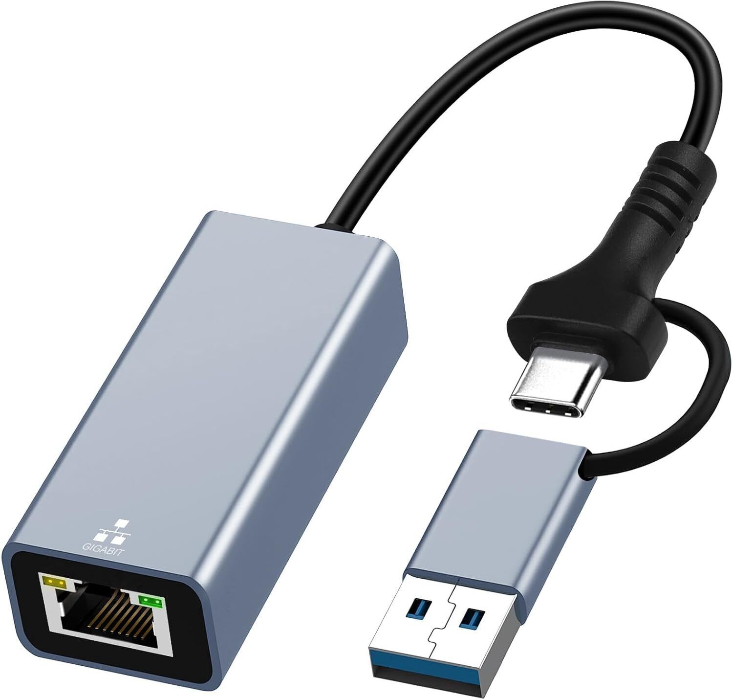 ALRITO USB to Gigabit Network Adapter, 2-in-1 USB-C USB-A Cable, Gigabit Ethernet Wired Ethernet Lan Adapter compatible with Linux, Mac, Ubuntu, Windows-image-26
